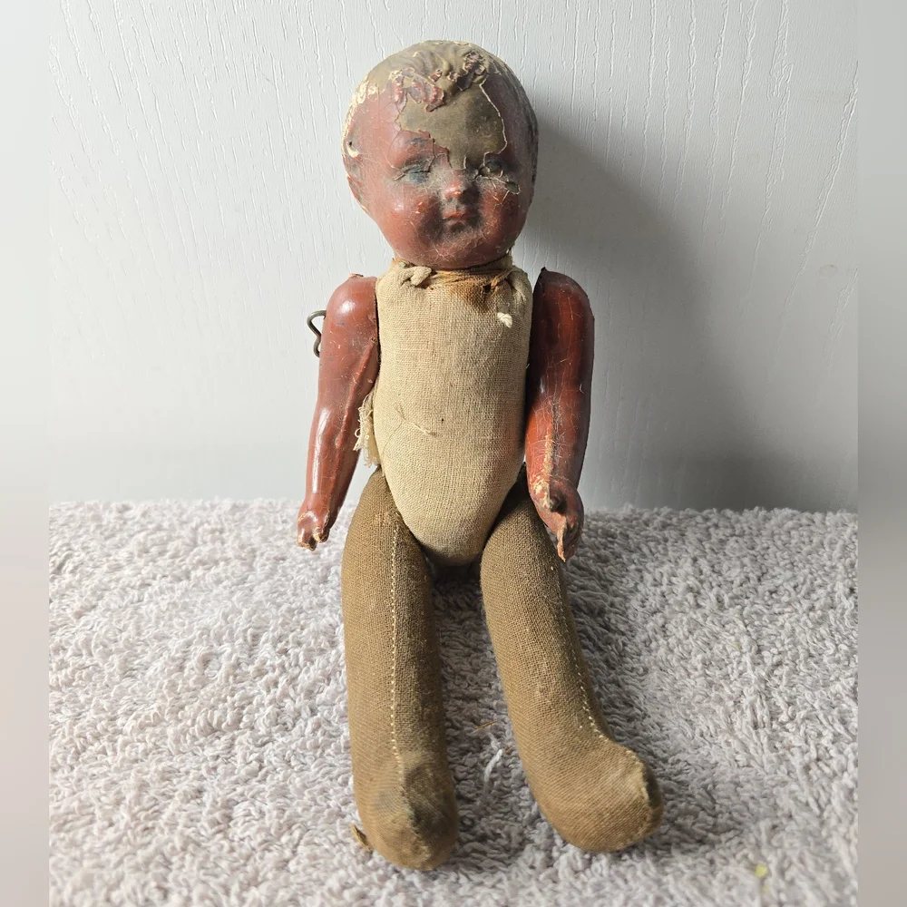 Vintage Composition and Clouth Doll